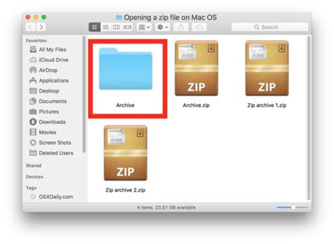 how to extract a zip file on macos