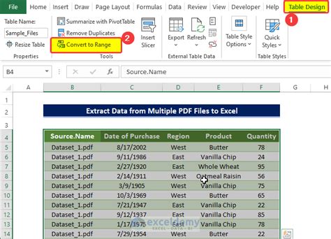 how to extract data from pdf file into excel