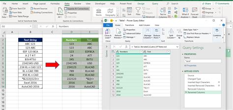 how to extract data from power query to excel