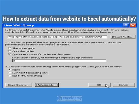 how to extract data from website automatically