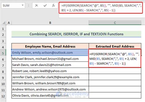 how to extract email id from excel