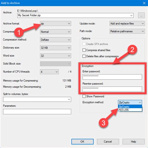 how to extract password protected zip file in windows