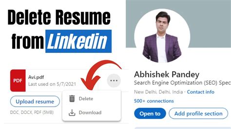 how to extract resume from linkedin profile