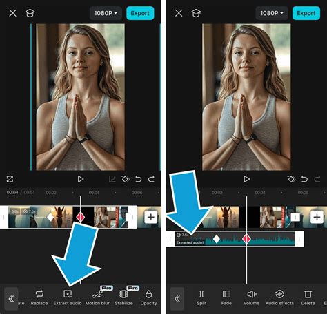 how to extract sound from a video on capcut