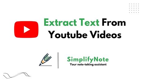 how to extract text from youtube video