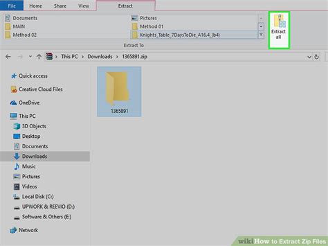 how to extract zip file to pdf