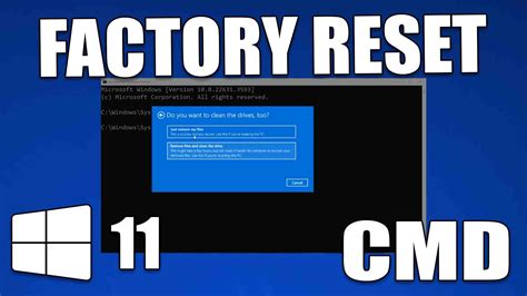 how to factory reset pc from command prompt windows 11