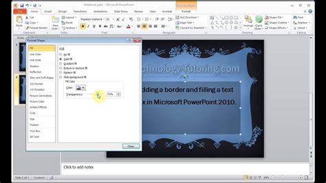 how to fill a text box with color in powerpoint
