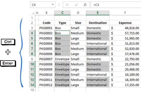 how to fill blank rows between data in excel