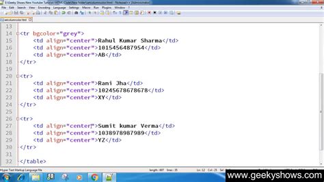 how to fill color in html table cell
