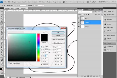 how to fill color in pen tool shape in photoshop