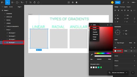 how to fill gradient in figma