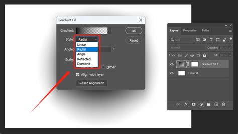 how to fill gradient in photoshop