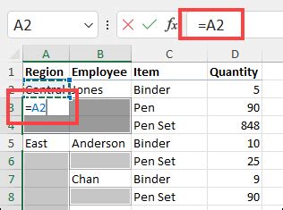 how to fill multiple blank cells in excel