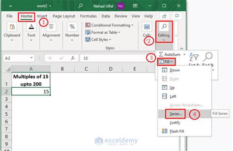 how to fill number series in excel without dragging