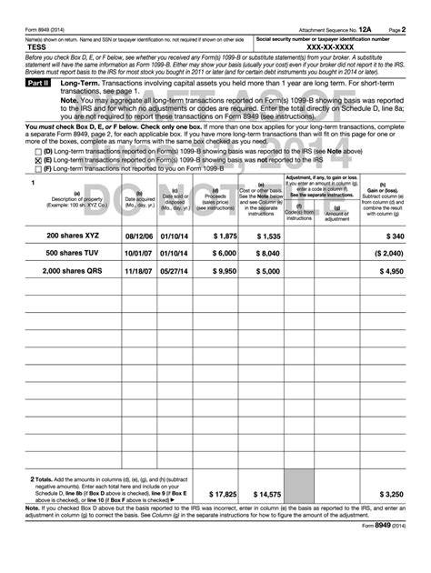 how to fill out schedule d form 8949