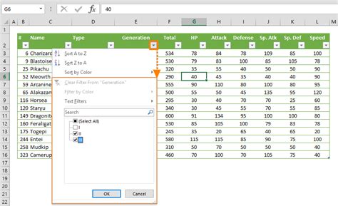 how to filter a table in excel vba