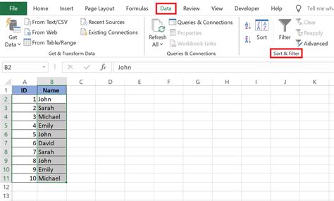 how to filter and count duplicates in excel