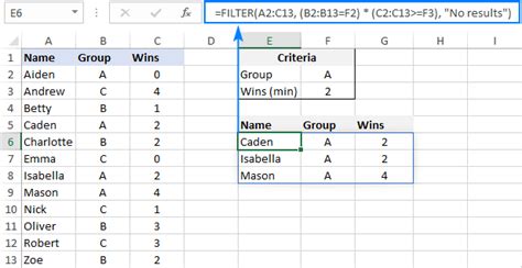 how to filter data between two columns in excel