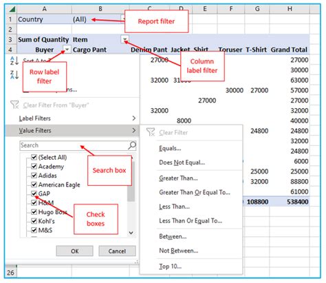 how to filter data in pivot table using vba