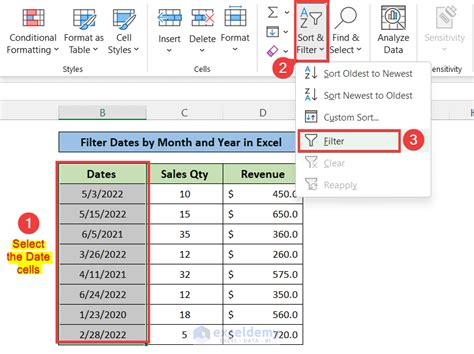 how to filter earliest date in excel