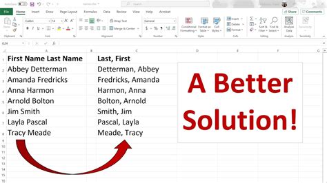 how to filter first and last name in excel