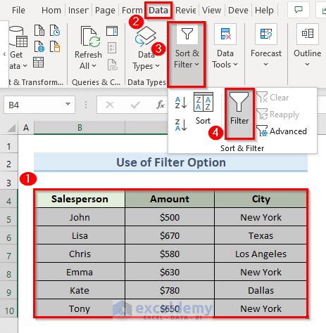 how to filter in excel and copy to another sheet