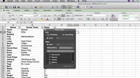 how to filter in excel with blank cells
