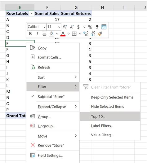 how to filter value in excel