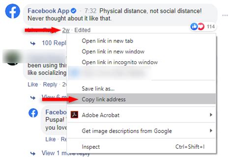 how to find a specific comment on a facebook post