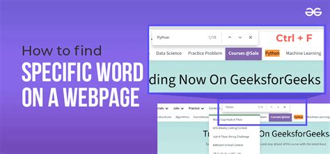 how to find a specific word in an article