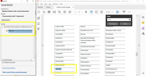 how to find a specific word in pdf