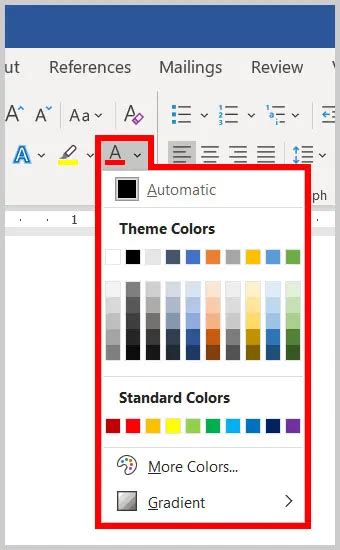 how to find and replace font color in word