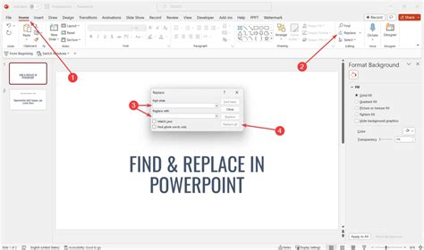 how to find and replace font in powerpoint mac