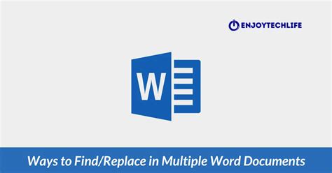 how to find and replace in multiple word documents