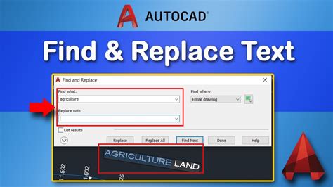 how to find and replace text in autocad