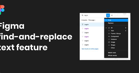 how to find and replace text in figma
