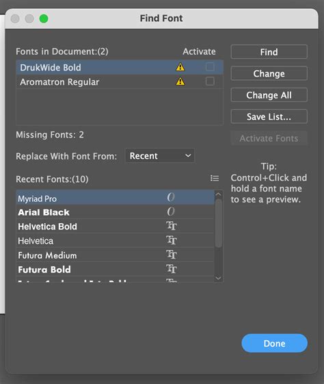 how to find and replace text in illustrator