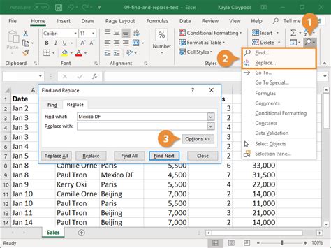 how to find and replace within formulas in excel