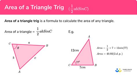 how to find area of triangle in trigonometry