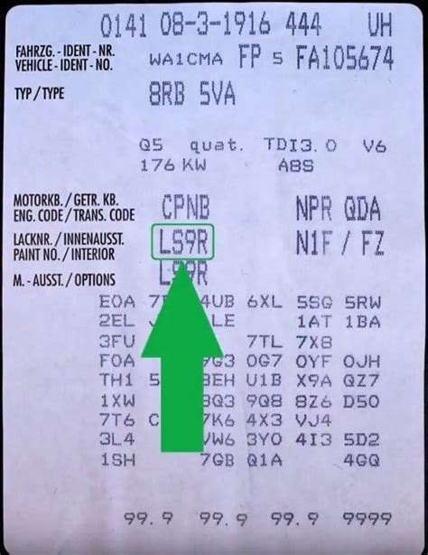 how to find audi a3 paint code