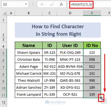 how to find character in excel cell