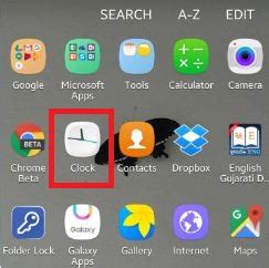 how to find clock app on android phone