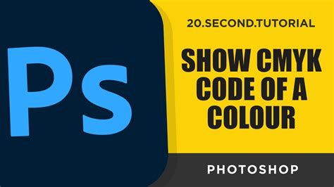 how to find cmyk color code in photoshop