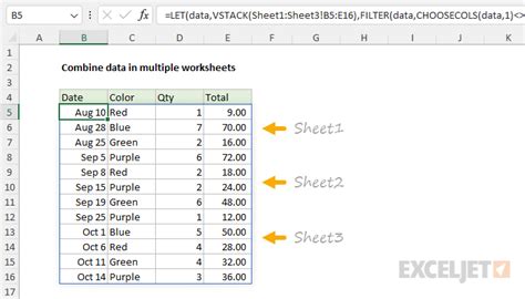 how to find data from multiple worksheets in excel
