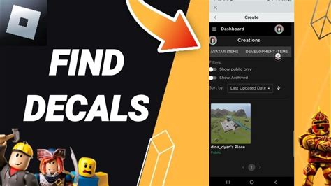 how to find decals on roblox mobile 2024