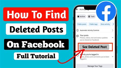 how to find deleted posts on facebook page