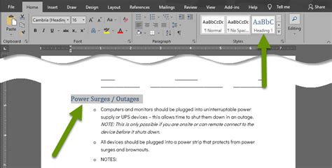 how to find different sections in word document