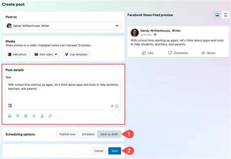 how to find draft on facebook page