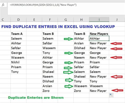 how to find duplicate values in excel using vlookup in one column